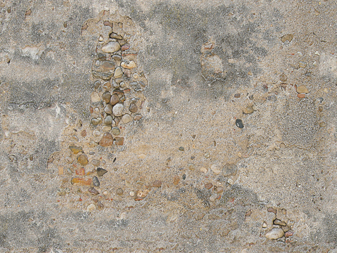 Seamless warm gray old damaged concrete cement wall ground