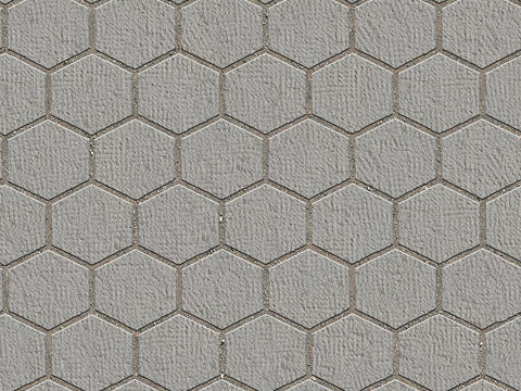 Seamless hexagonal stone parquet floor tile sidewalk road ground square paving