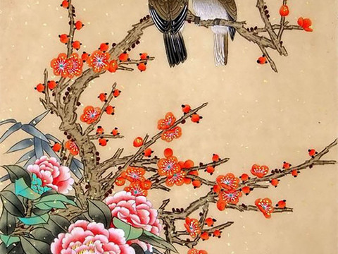 New Chinese Style Flower and Bird Decorative Painting