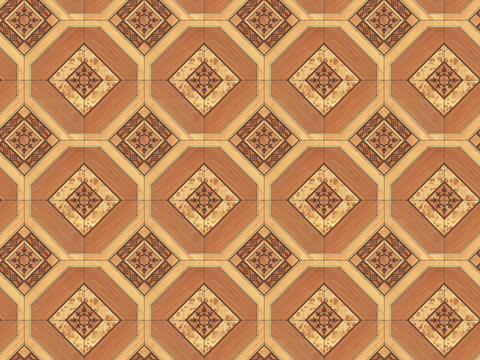 Seamless Geometric Square Parquet Pattern Textured Wood Floor