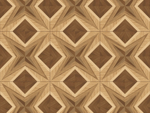 Seamless Geometric Square Parquet Pattern Textured Wood Floor