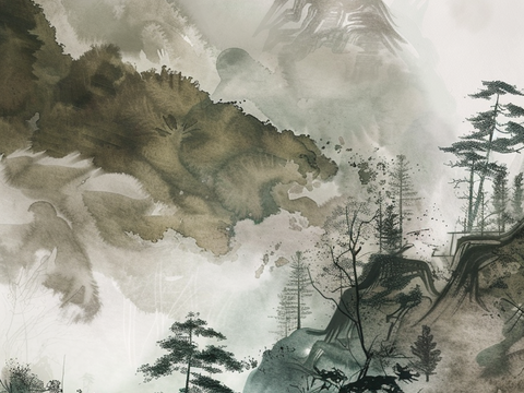 New Chinese ink landscape painting