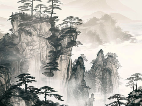 New Chinese ink landscape painting