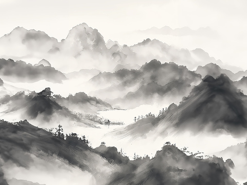 New Chinese Landscape Decorative Painting