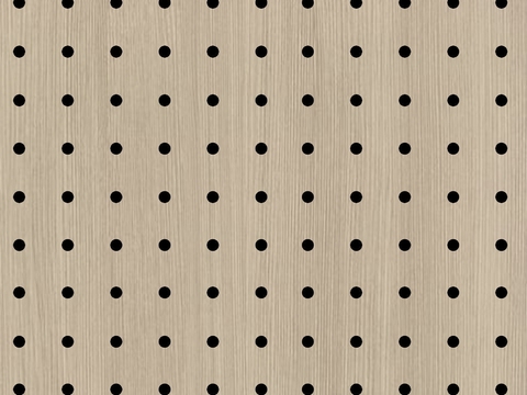 Perforated wood grain board