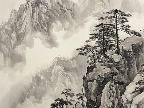 New Chinese Landscape Ink Painting