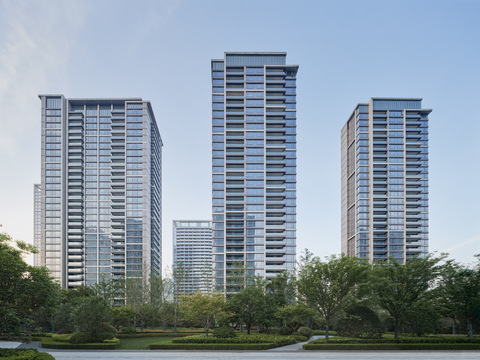 Daytime exterior of modern residential area