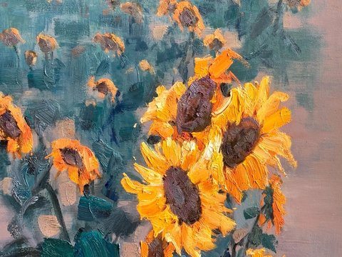 Oil Painting Decorative Painting Sunflower