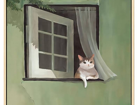 Modern Style Cute Cat Decorative Painting