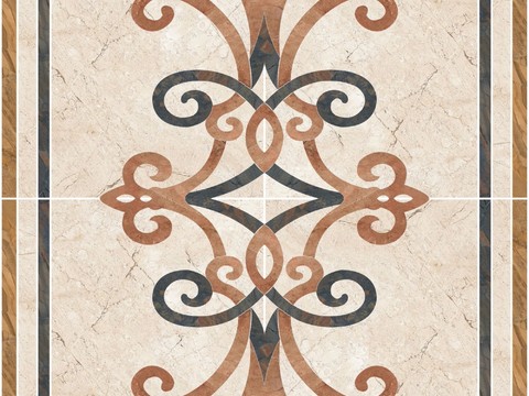 European-style marble parquet