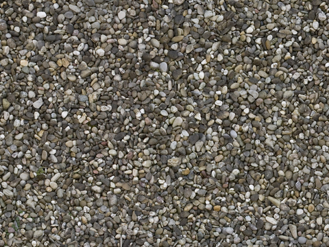 Seamless cobblestone river pebble stone gravel courtyard gravel paving