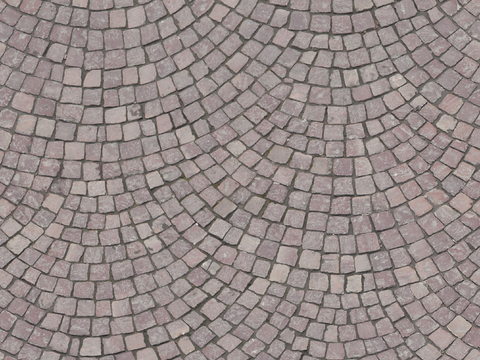 Horseshoe brick square brick gravel paving