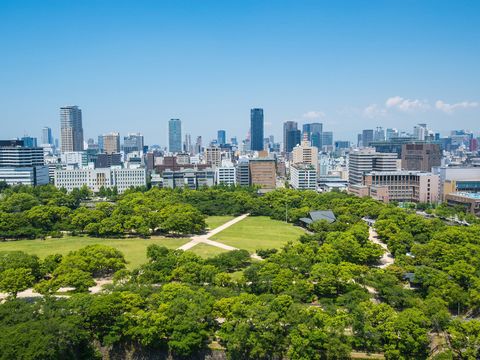 Modern Bird's Eye View Sunny City Exterior Sky Exterior Community Landscape Exterior