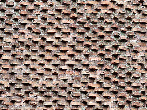 Seamless red brick wall outdoor wall ground