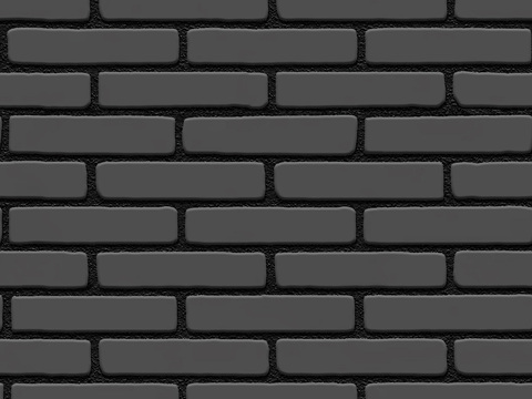 Seamless black brick wall exterior wall ground