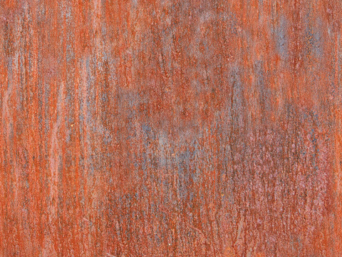 Seamless red old rusty metal plate