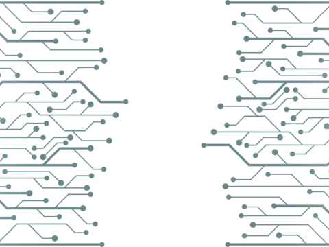 Minimalist Technology Background Dot Line Chart