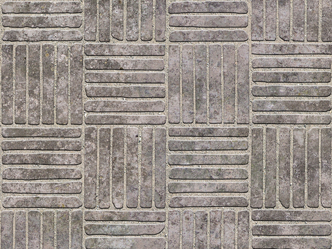 Seamless outdoor brick sidewalk road ground square brick