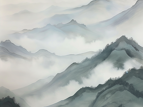 Chinese Landscape Ink Painting