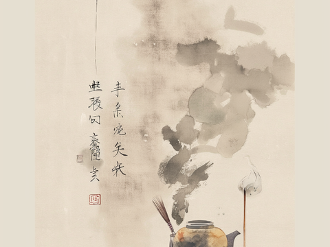 Chinese freehand Zen painting