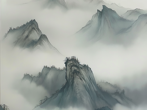 Chinese Landscape Ink Painting