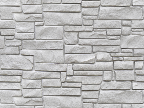 Seamless rock rubble culture stone wall