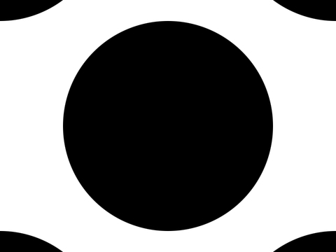 Black and white round hole