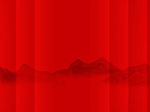 Abstract red new Chinese style landscape mural