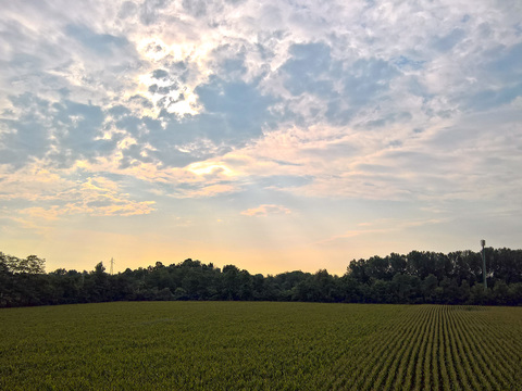 Sunrise sunset cloudy sky landscape landscape