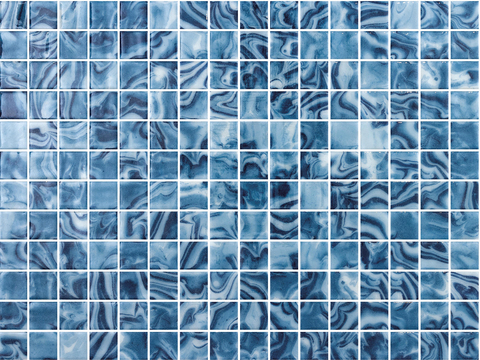 Blue water ripple mosaic tile