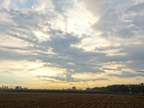 Sunrise sunset cloudy sky landscape landscape