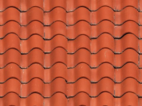 Seamless villa building roof clay ceramic tiles