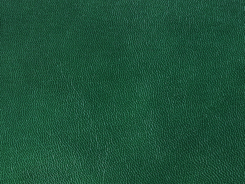 Green fine grain leather