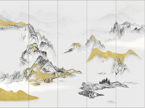 Chinese landscape wallpaper mural