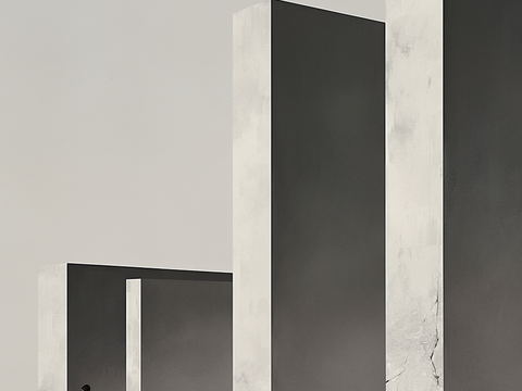 Black and White Concept Architectural Hanging Painting