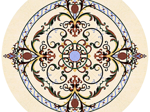 Round Buckle-free Marble Stone Pattern Texture