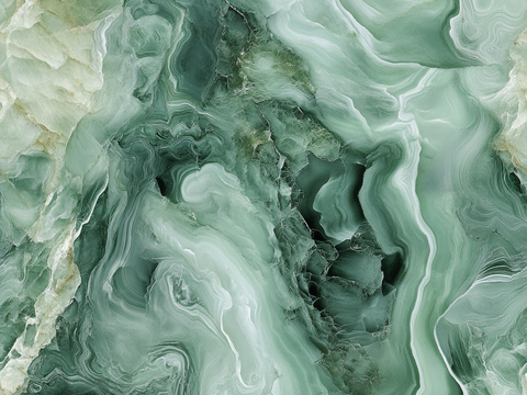 Ice pattern marble green flowing water seamless marble