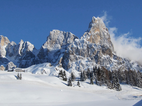 Snow in winter country landscape scenery