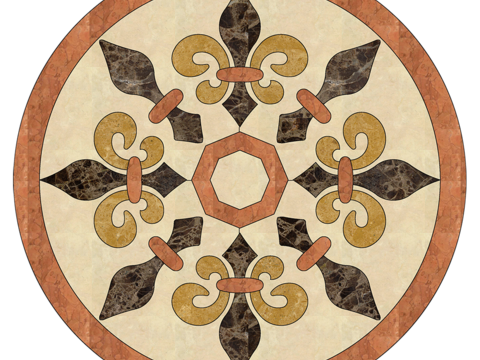 Round Buckle-free Marble Stone Pattern Texture