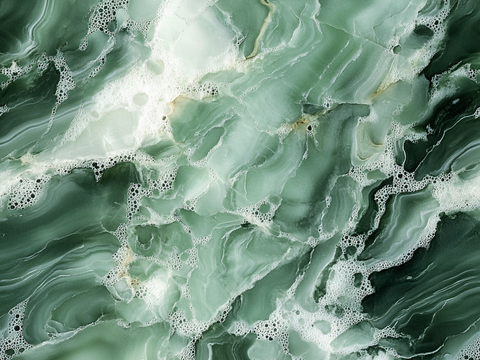 Ice pattern marble green flowing water seamless marble