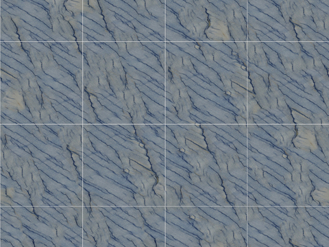 Seamless Modern Blue Marble Stone Geometric Splicing Parquet Pattern Tile Floor Tile Wall Tile