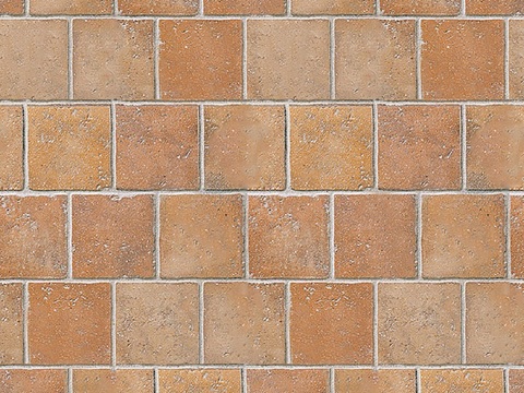 Seamless beige terracotta tile parquet floor tile sidewalk road ground square paving