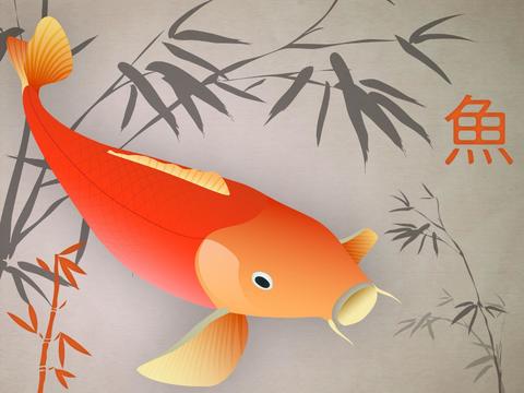 Koi painting wall painting mural decorative painting