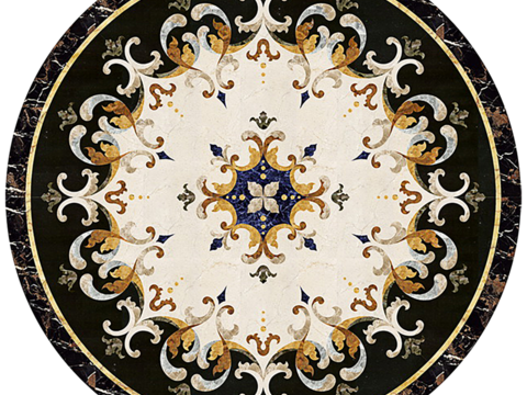 Round Buckle-free Marble Stone Pattern Texture