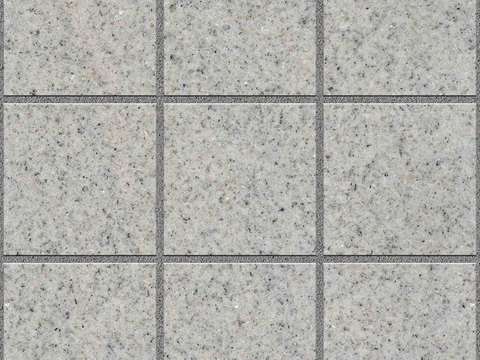 Seamless sesame gray granite stone parquet floor tile sidewalk road ground square paving