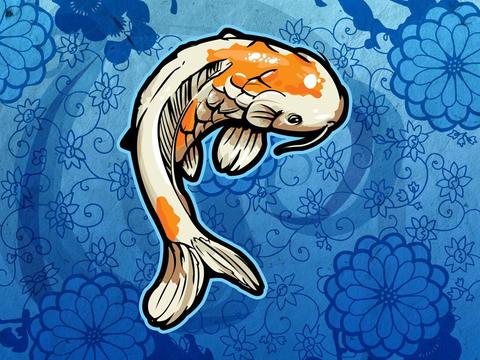 Koi painting wall painting mural decorative painting