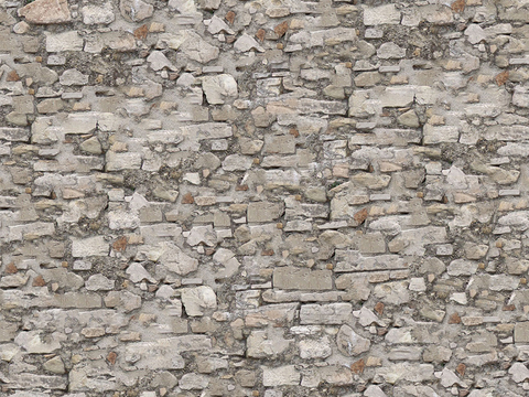 Seamless old damaged outdoor building rock stone wall brick wall