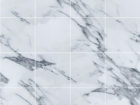 Seamless Modern White Marble Stone Geometric Splicing Parquet Pattern Tile Floor Tile Wall Tile