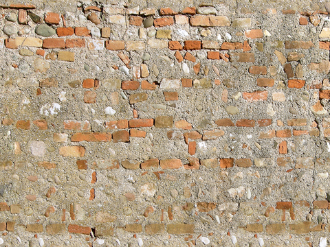 Seamless old damaged outdoor building rock stone wall brick wall