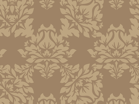 Seamless Brown European French Classical Pattern Wallpaper Wall Cloth Wall Cloth